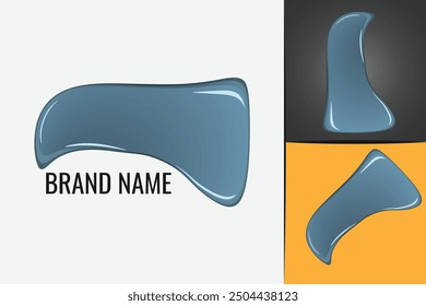 Clear water drops logo. Water logotype. Liquid water bubble logo