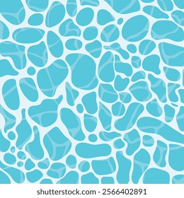 Clear Water Ripple Texture. Swimming Pool Surface. Summer Background. Vector Editable Files