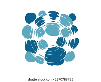 Clear Water Rocks Vector illustration. Dripping Effect with Drops Silhouette Sign Design, emblem isolated on White Background