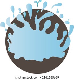 Clear water splashes for daily needs