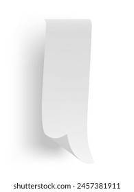 Clear White Paper Sheet Flying Isolated On White Background. EPS10 Vector