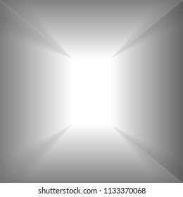 Clear white room to the beautiful new mystic world.