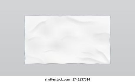 Clear White Soft Beach Towel For Branding. EPS10 Vector