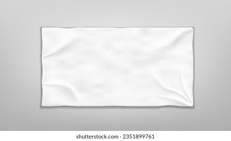 Clear White Soft Beach Towel For Branding. EPS10 Vector