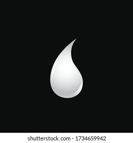 clear white water drop vector design