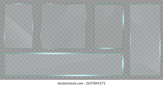 Clear Window Mockup with Glossy Surface Texture