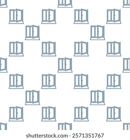Clear Window vector New Opportunities concept seamless pattern in outline style