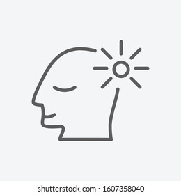 Clear your mind icon line symbol. Isolated vector illustration of icon sign concept for your web site mobile app logo UI design.