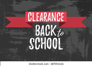 Clearance Back to School Typographic - Vintage Style Back to School.
