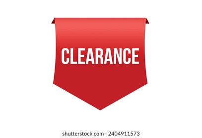 Clearance banner design. Clearance icon. Flat style vector illustration.