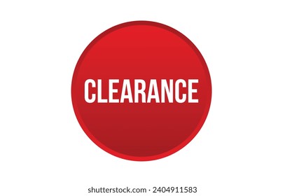Clearance banner design. Clearance icon. Flat style vector illustration.