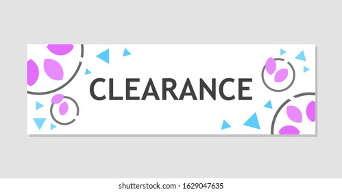Clearance banner template vector illustration