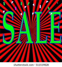 Clearance bright red black stripes explosion banner Sale 
