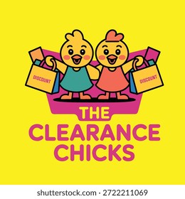 La Liquidación Polluelos Ilustración de dibujos animados Venta de compras linda Pájaros Gráfico