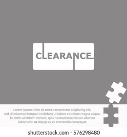 Clearance  icon Vector design.
