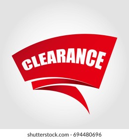 Clearance labels banners