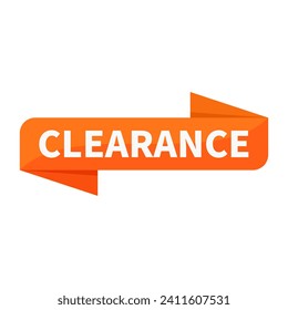 Clearance Orange Rectangle Ribbon Shape For Approval Sign Information Announcement
