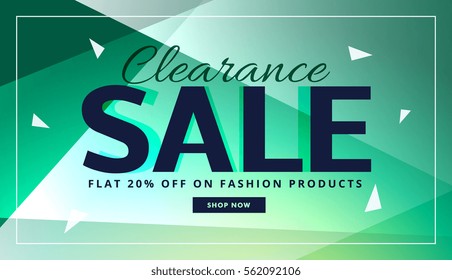 clearance sale banner with beautiful background