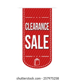 Clearance sale banner design over a white background, vector illustration