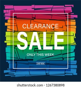 Clearance Sale Banner Design Template.