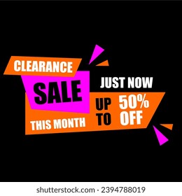 Clearance Sale Discount Promo Advertisment Marketing Poster Template For Social Media