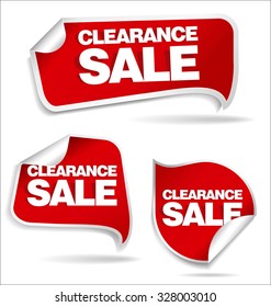 Clearance sale labels