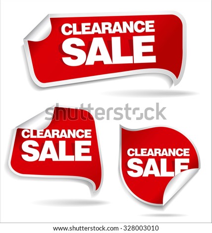 Clearance sale labels