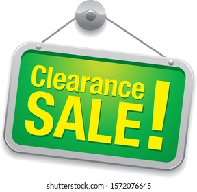 clearance sale on badge vector isolated.