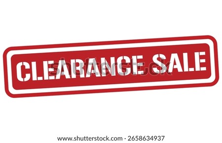 CLEARANCE SALE red stamp text vector, rubber stamp