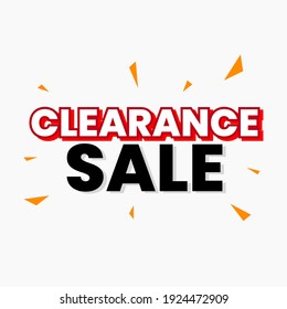 Clearance Sale Shopping Web Banner Label Icon Badge Design Vector