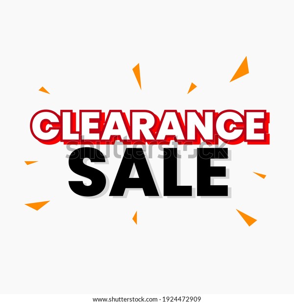 Clearance Sale Shopping Web Banner Label Icon\
Badge Design Vector