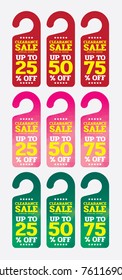 clearance sale special offer discount door hanger style. Vector EPS 10.