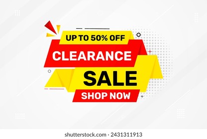 Clearance sale super offer sale banner template. stock clearance background. stock out banner template design for web or social media, Sale special offer. abstract vector design.