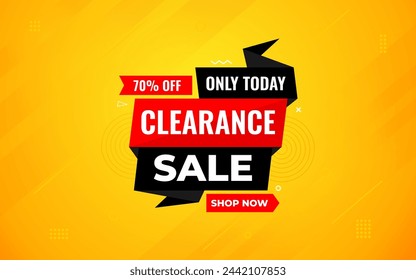 Clearance sale super offer sale banner template. stock clearance background. stock out banner template design for web or social media, Sale special offer. abstract vector design.