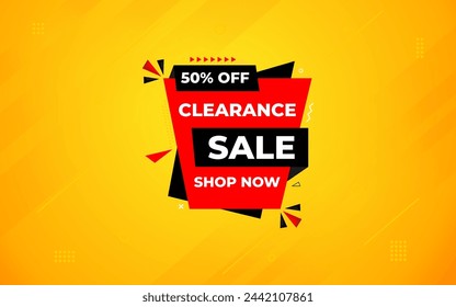 Clearance sale super offer sale banner template. stock clearance background. stock out banner template design for web or social media, Sale special offer. abstract vector design.