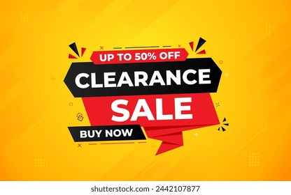 Clearance sale super offer sale banner template. stock clearance background. stock out banner template design for web or social media, Sale special offer. abstract vector design.