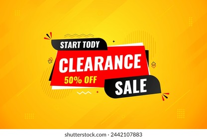 Clearance sale super offer sale banner template. stock clearance background. stock out banner template design for web or social media, Sale special offer. abstract vector design.