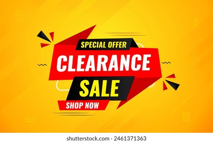 Clearance sale super offer sale banner template. stock clearance background. stock out banner template design for web or social media, Sale special offer. abstract vector design.