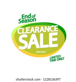 Clearance Sale tag, bubble banner design template, end of season, app icon, vector illustration