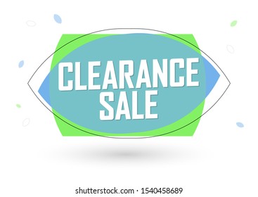 Clearance Sale tag, bubble banner design template, app icon, vector illustration