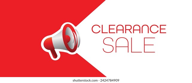clearance sale text on white background