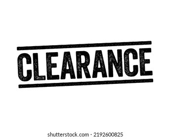Clearance sale text stamp, business concept background