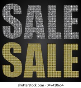 Clearance Sale. Vector word. Element sales. A discount.