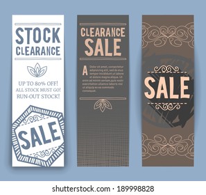 Clearance Sale web banners. EPS10.