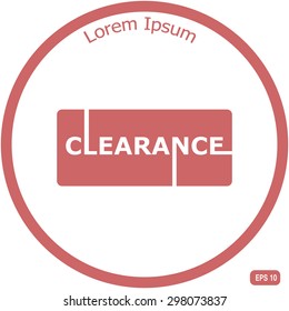 Clearance Sign Vector Lettering