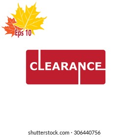 Clearance Sign Vector Lettering