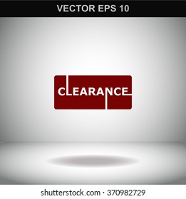 Clearance Sign Vector Lettering.