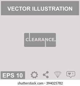 Clearance Sign Vector Lettering.