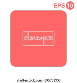 Clearance Sign Vector Lettering.
