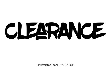 clearance stamp on white background. Sign, label, sticker.
